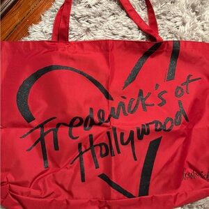 Frederick's of Hollywood Bold Red Tote NWT, 2 piece